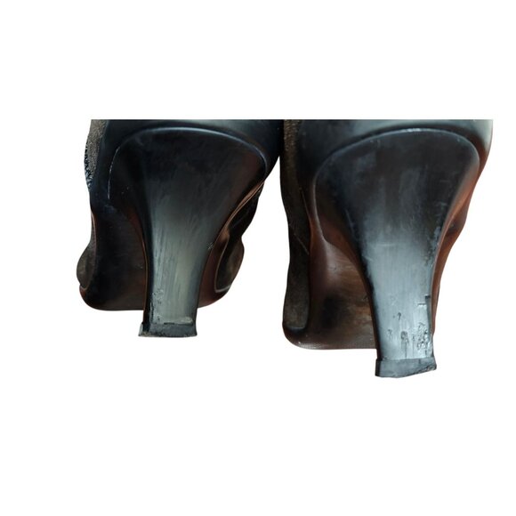 PRADA BROWN SUEDE HEELED BOOTS - EU 38.5/US 8 - Picture 12 of 16